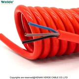 3-žilni rdeči spiralni kabel